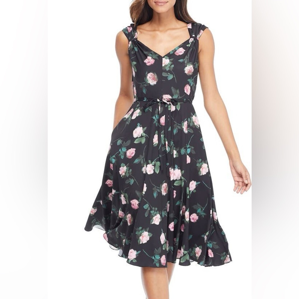 Gal Meets Glam Black and Pink Sundress